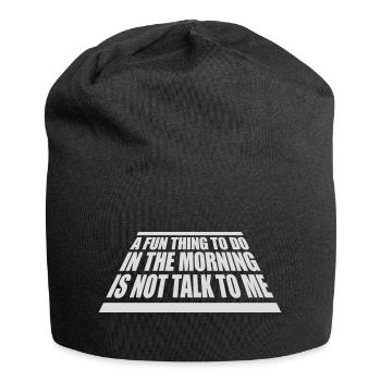 ne me parle pas - Bonnet en jersey - noir - Devant