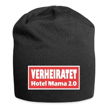 Verheiratet Hotel Mama 2.0 Faule Ehemänner Spruch - Jersey-Beanie - Schwarz - Vorne
