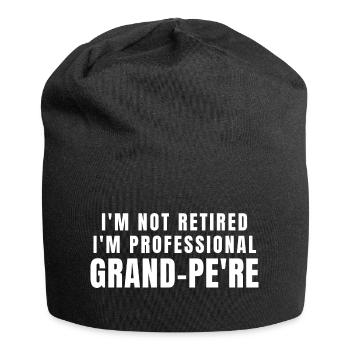 Grand-pere. grand-pere gift - Jersey Beanie - black - Front