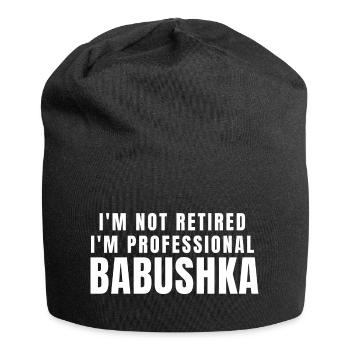Babuschka. Babuschka Geschenk - Jersey-Beanie - Schwarz - Vorne