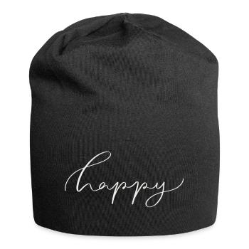 Happy - Jersey-Beanie - Schwarz - Vorne