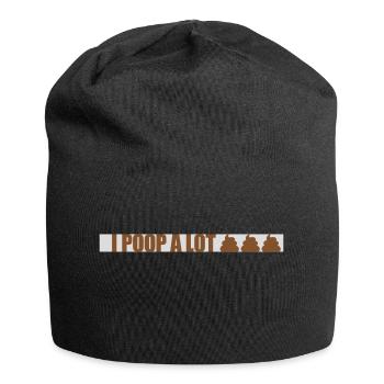 Je fais beaucoup caca - Bonnet en jersey - noir - Devant