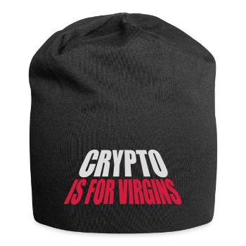 crypto is for virgins - Jersey Beanie - black - Front
