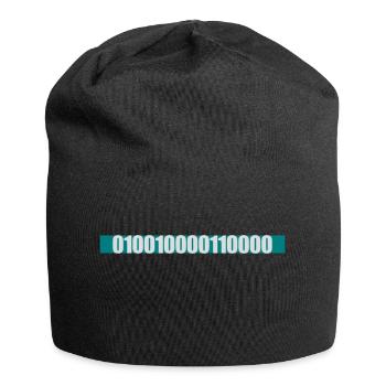 Binär Code Programm Sprache - Jersey-Beanie - Schwarz - Vorne