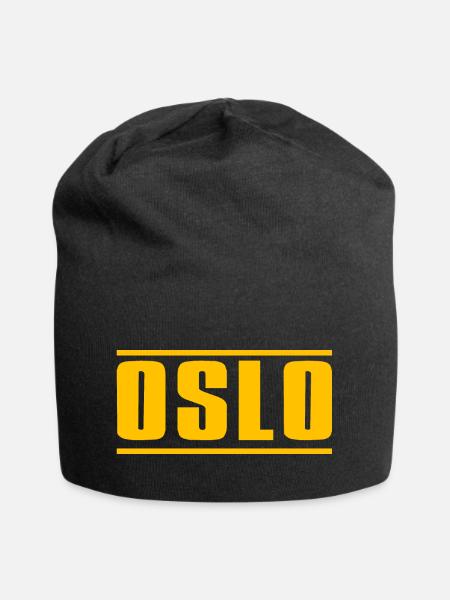 Oslo - Jersey-Beanie - Schwarz