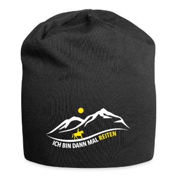 Ich bin dann mal reiten Pferd - Jersey-Beanie - Schwarz - Vorne