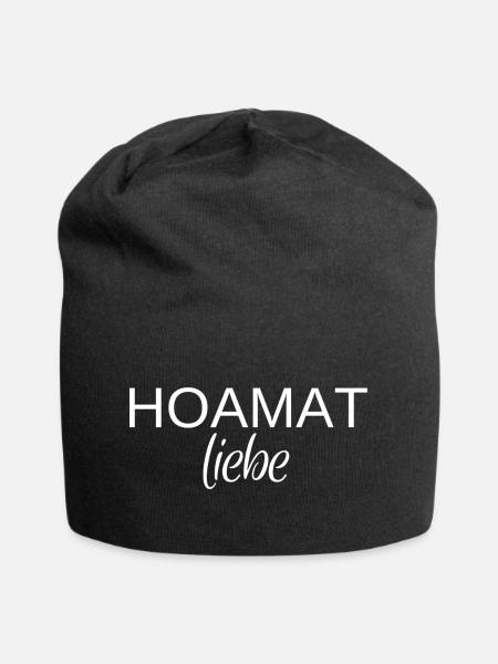 Hoamat liebe - Jersey-Beanie - Schwarz