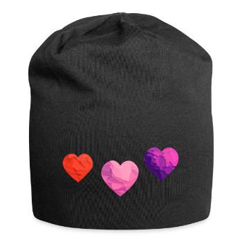 Wedding Engagement Valentine's Day Mother's Day Love - Jersey Beanie - black - Front