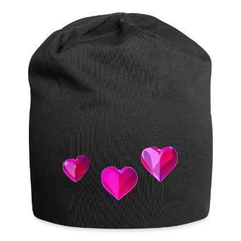 Mother's Day Engagement Valentine's Day Wedding Love - Jersey Beanie - black - Front