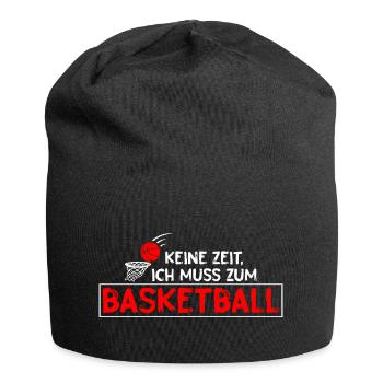 Basketballkorb Rucksack Basketball Court Geschenk - Jersey-Beanie - Schwarz - Vorne
