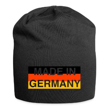 Cooles „Made in Germany“ Design für sie und ihn - Jersey-Beanie - Schwarz - Vorne