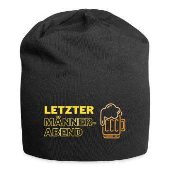 Letzter Männerabend Bier - Jersey-Beanie - Schwarz - Vorne