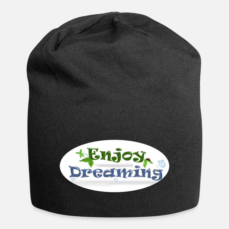 Enjoy Dreaming - Jersey-Beanie - Schwarz
