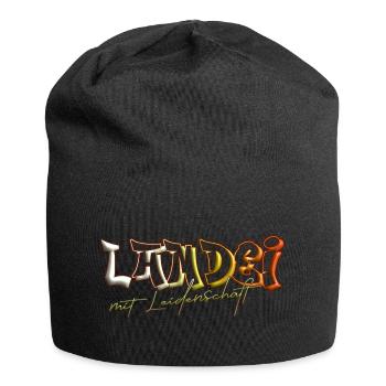 Witziger Spruch Landei mit Leidenschaft - Jersey-Beanie - Schwarz - Vorne