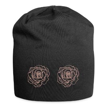 Flower Blume Pflanze - Jersey-Beanie - Schwarz - Vorne