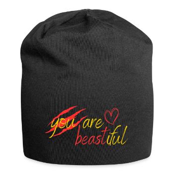 Bête ou beauté? - Bonnet en jersey - noir - Devant