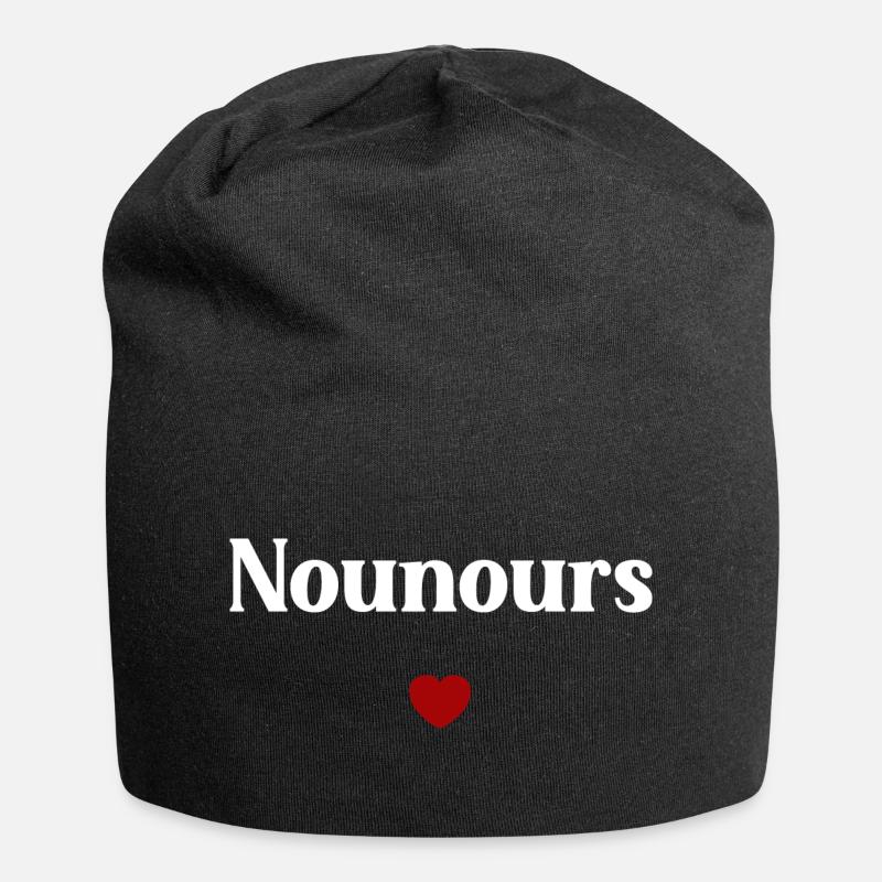 Nounours - Bonnet en jersey - noir
