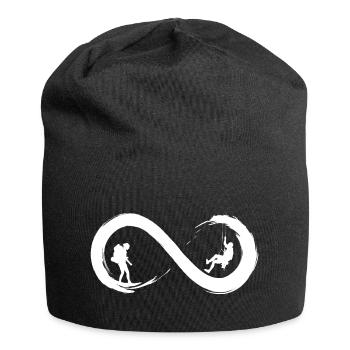 Unendliches Klettern - Jersey-Beanie - Schwarz - Vorne