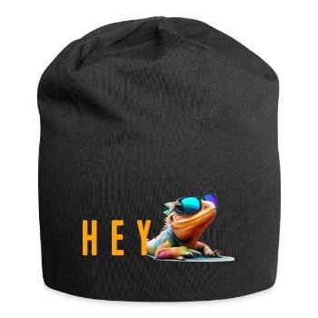 lizard hey - Jersey-Beanie - Schwarz - Vorne