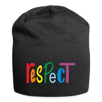 respect LGBTQIA+ lesbian gay queer diversity - Jersey Beanie - black - Front