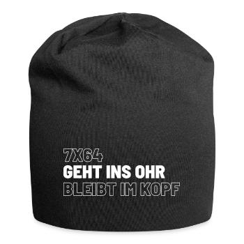 7x64 - Jersey-Beanie - Schwarz - Vorne