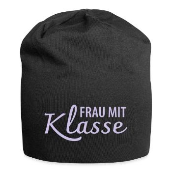 Frau Klasse Lehrerin - Jersey-Beanie - Schwarz - Vorne