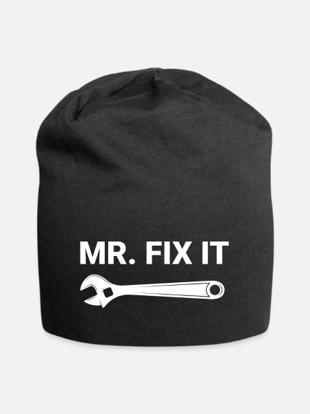 Handwerker Handyman Handwerk Werkzeug Baustelle - Jersey-Beanie - Schwarz