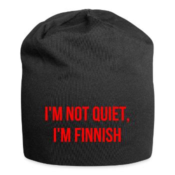 Ich bin nicht ruhig ich bin Finne - Jersey-Beanie - Schwarz - Vorne