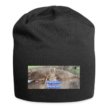 PROJEKT BRÜCKE - Jersey-Beanie - Schwarz - Vorne