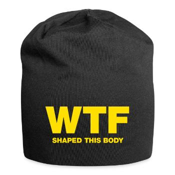 WTF shaped this body - Jersey Beanie - black - Front