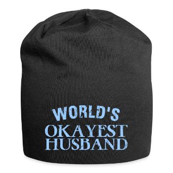 WORLD &5S OKAYEST HUSBAND - Jersey-Beanie - Schwarz - Vorne