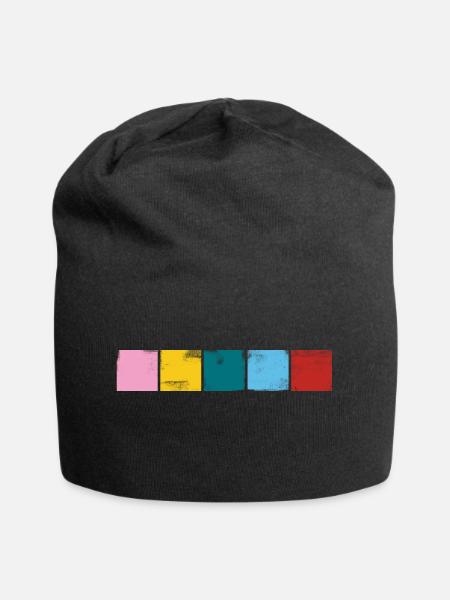 "Stabil" Farben ohne Logo - Jersey-Beanie - Schwarz