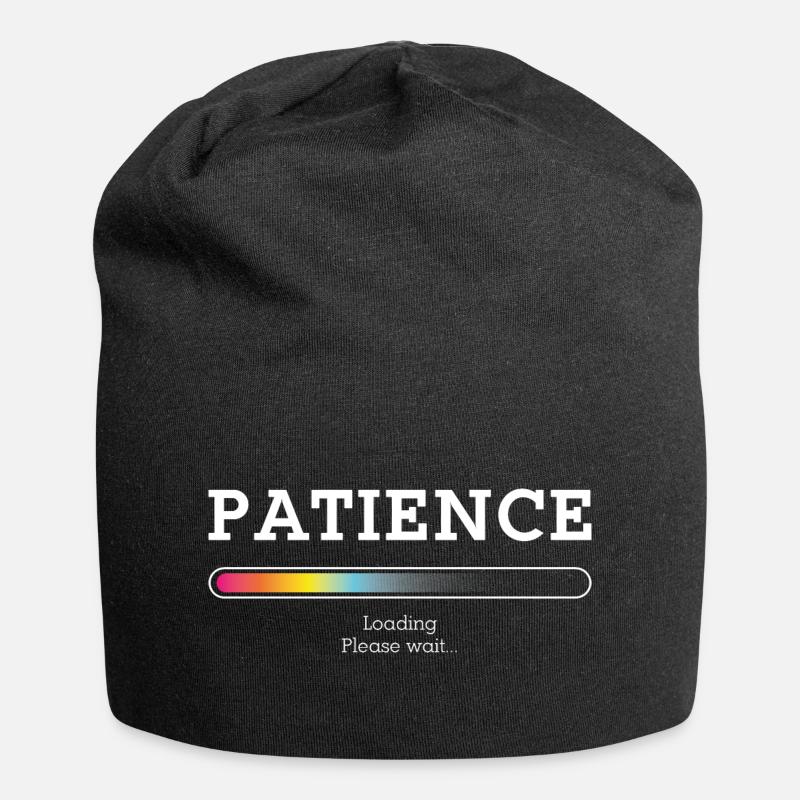 Niveau de patience - Bonnet en jersey - noir