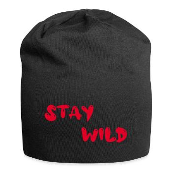 Restez sauvage - Bonnet en jersey - noir - Devant