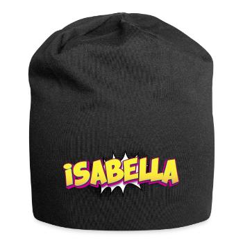 Isabella benutzerdefinierter Name Comic-Stil Pop-Art, - Jersey-Beanie - Schwarz - Vorne