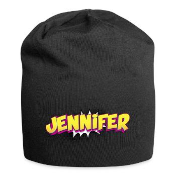 Jennifer Nom personnalisé Style bande dessinée Pop Art, - Bonnet en jersey - noir - Devant