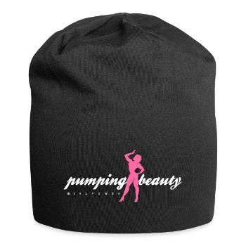 pumping beauty white - Jersey Beanie - black - Front