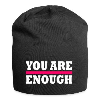 You are enough - Jersey Beanie - black - Front