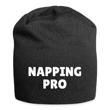 Napping pro, funny napping slogan - Jersey Beanie - black - Front