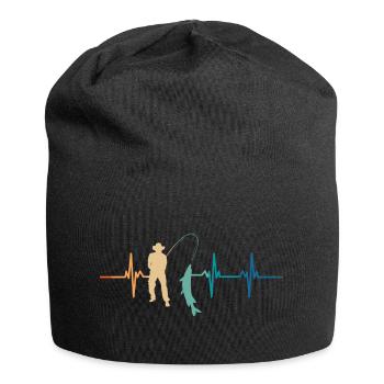 Fisherman's Heartbeat - Jersey Beanie - black - Front