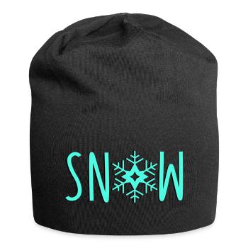 Neige flocon de neige - Bonnet en jersey - noir - Devant