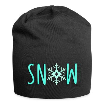 schneeflocke snow - Jersey-Beanie - Schwarz - Vorne