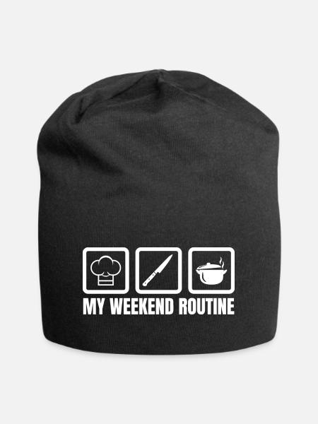 Koch Wochendene - Jersey-Beanie - Schwarz