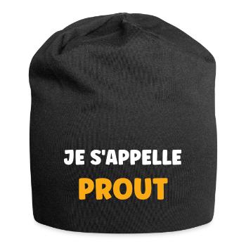 Je s'appelle prout - Bonnet en jersey - noir - Devant