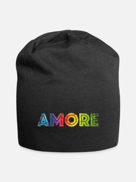 AMORE colours speckled - Jersey-Beanie - Schwarz