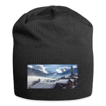 Winter Panorama - Jersey-Beanie - Schwarz - Vorne