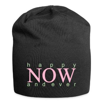 happy now and ever - Jersey Beanie - black - Front