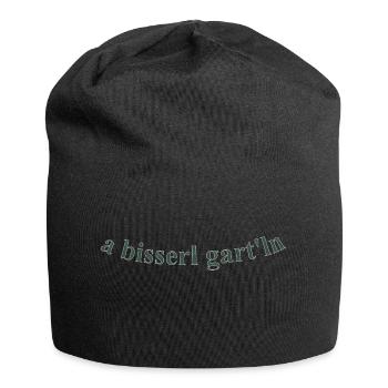 Bisserl garteln - Jersey-Beanie - Schwarz - Vorne