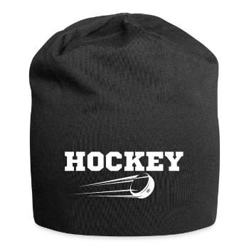 Hockey originelle Geschenkidee - Jersey-Beanie - Schwarz - Vorne