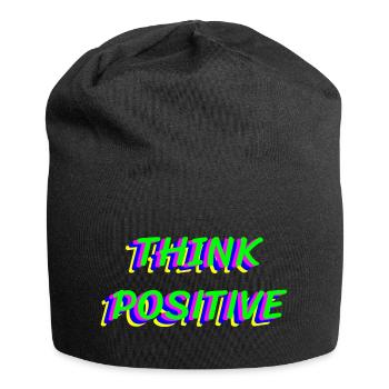 Think Positive - Jersey-Beanie - Schwarz - Vorne